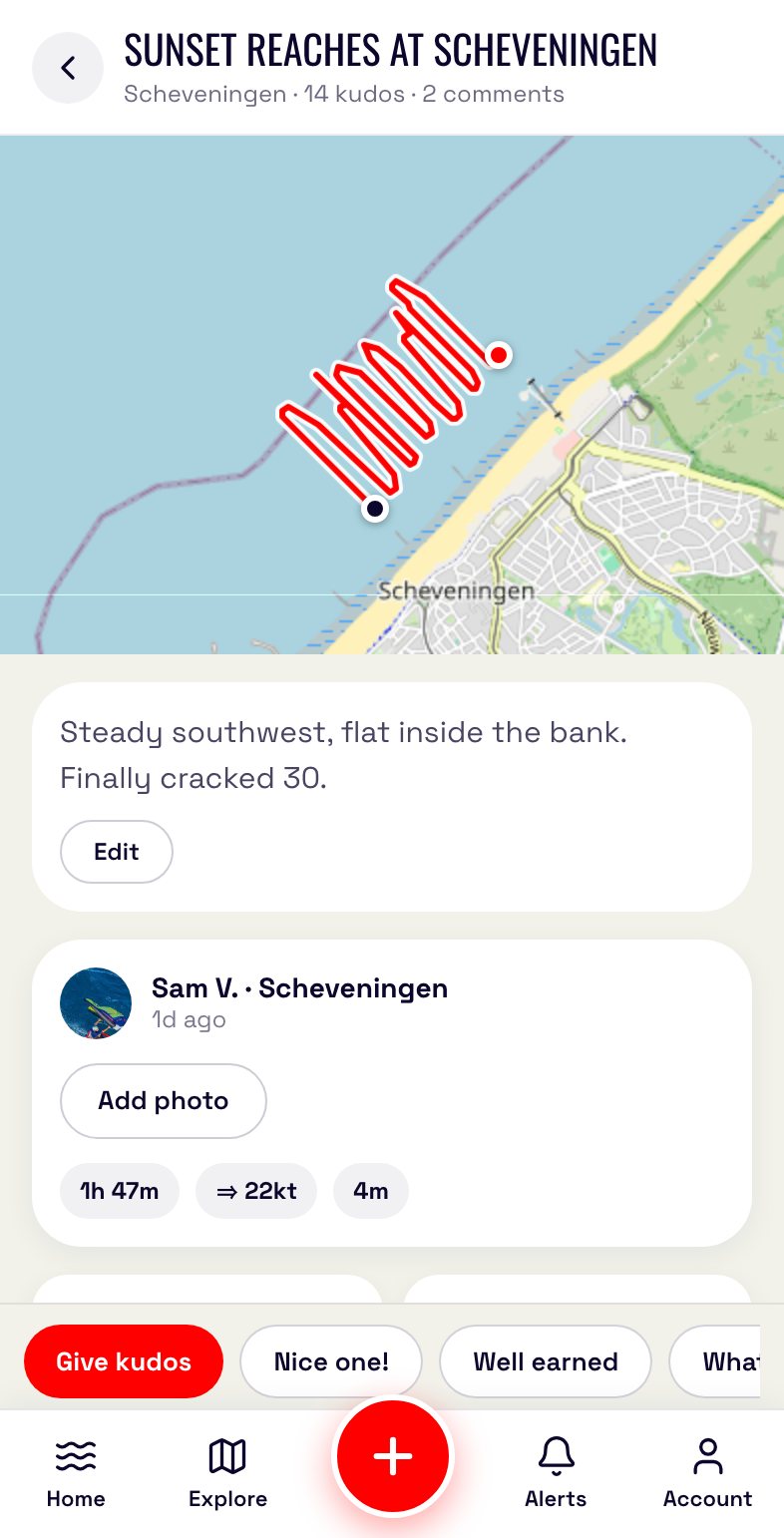 Gusty app: Your track
